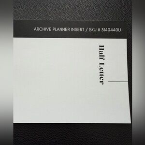 Cloth & Paper Archive Planner Insert